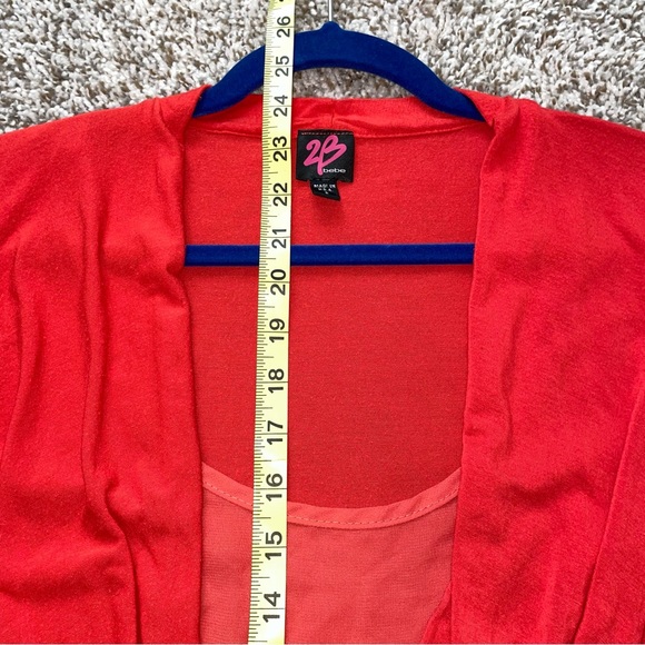 2B BEBE SLEEVELESS PLUNGING CROSSOVER Wrap Red Top Size Small - Picture 6 of 7